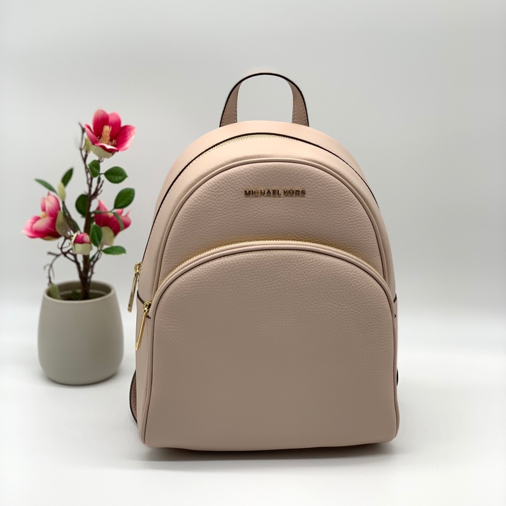 Michael Kors Abbey Medium Pebbled Leather Backpack - Picture 2 of 8